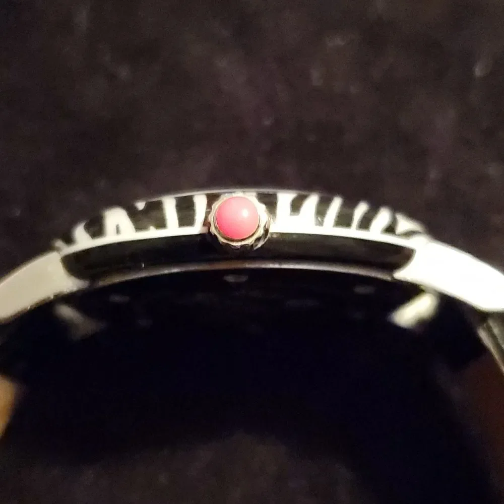 2 Betsey Johnson Women's Watches Black Zebra & Pink Patent‎ Leather